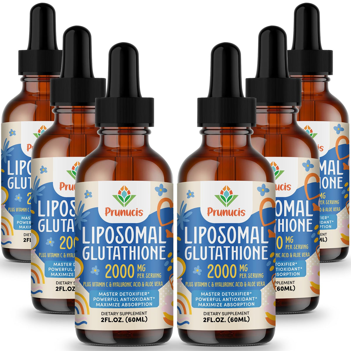 Bottle of Prunucis 2000MG Liposomal Glutathione Liquid with 60mL