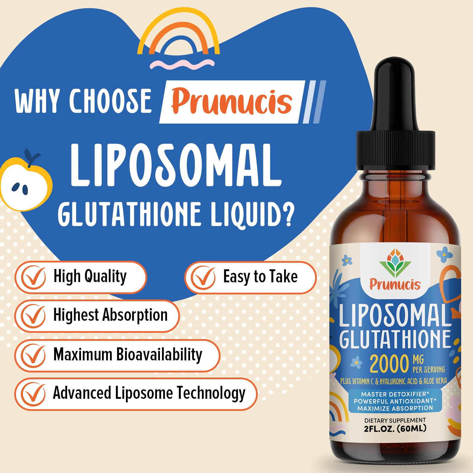 Graphic illustrating high absorption liposome technology