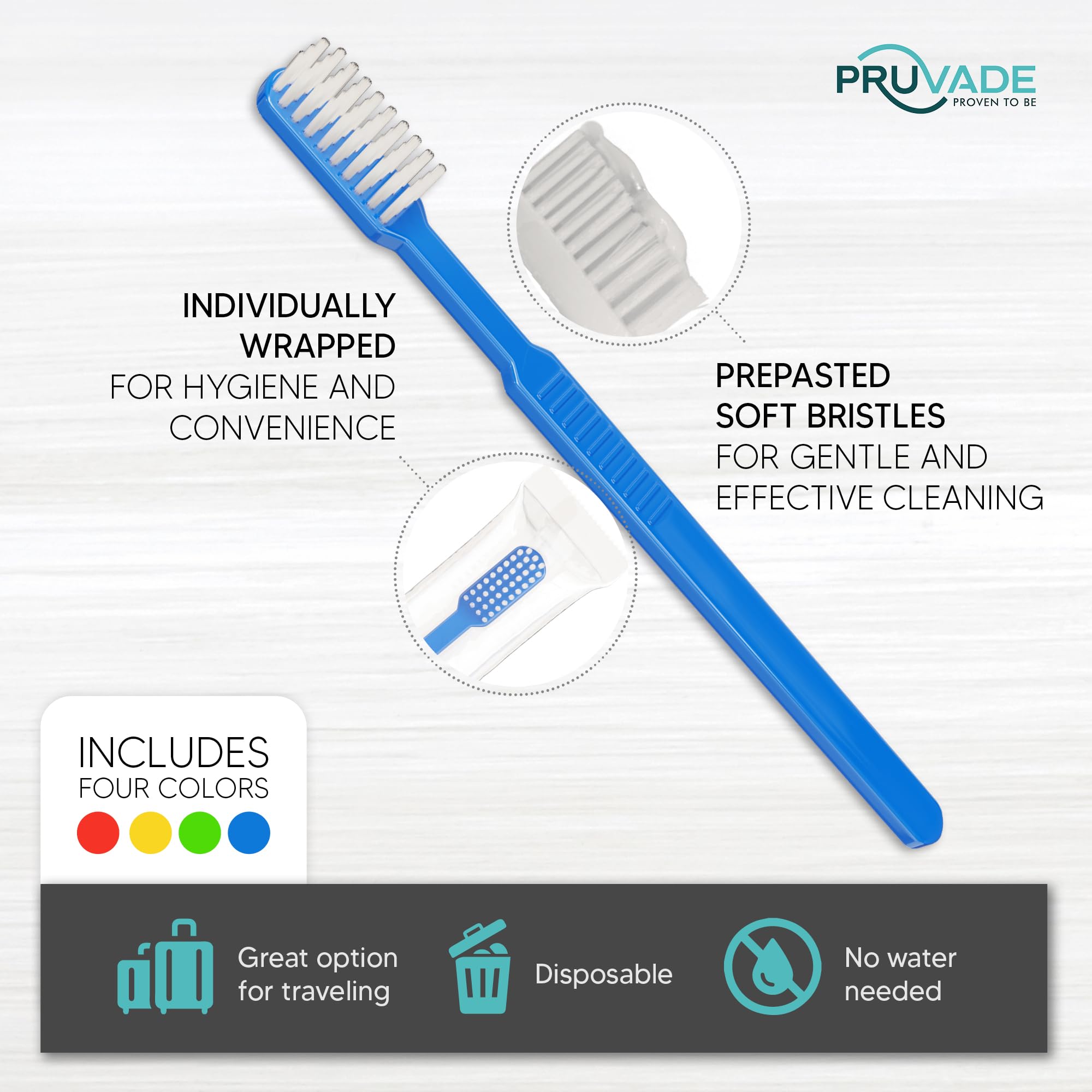 Individually wrapped disposable toothbrush with toothpaste