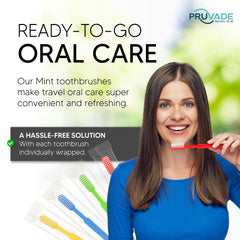 Prepasted disposable toothbrushes in packaging