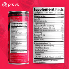 PRÜVIT Cherry Lightning Keto UP Drink pour shows fast ketone uptake