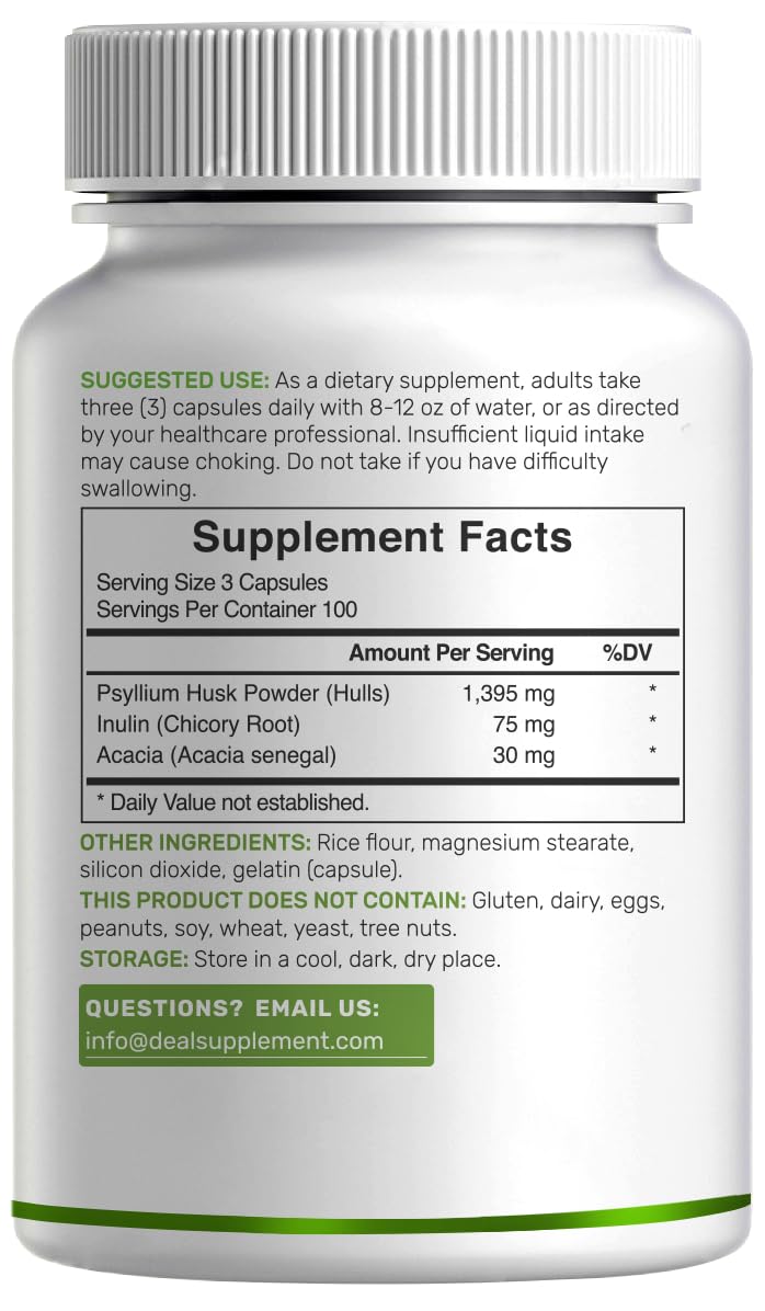 Serving size: 3 capsules per day for 100-day supply