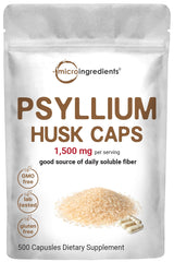 Psyllium husk capsules bottle – 500 capsules