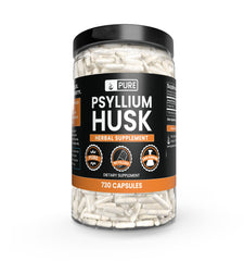 Psyllium husk capsules bottle with 730 capsules