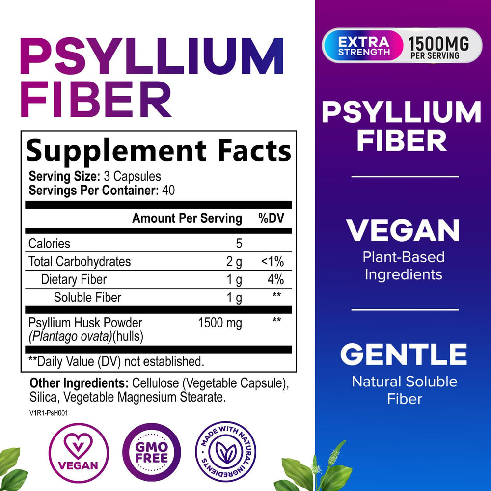 Close-up of psyllium husk capsules for daily digestive health