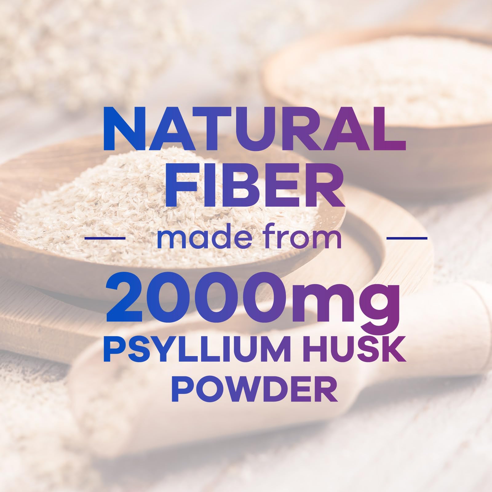 Sugar-free psyllium husk fiber packaging