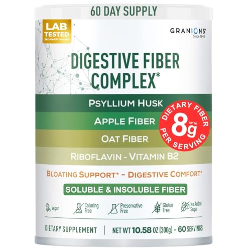 Psyllium husk powder digestive fiber 60 servings