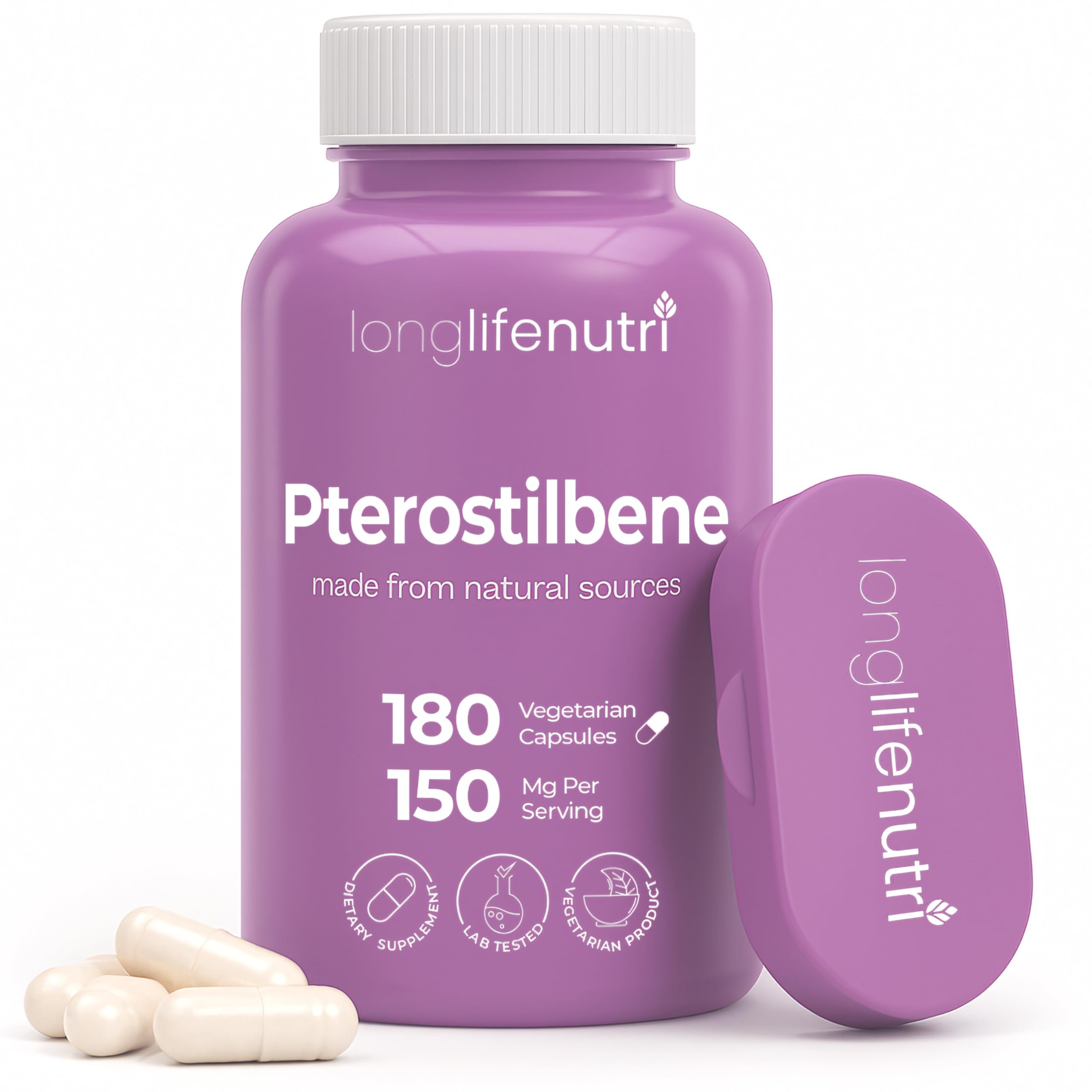 Pterostilbene 150mg bottle front view