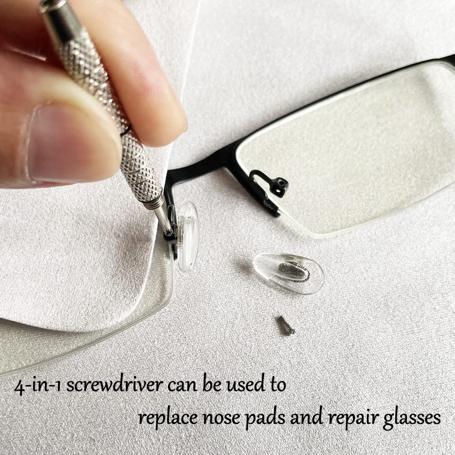 Close-up of soft silicone nose pads for comfort