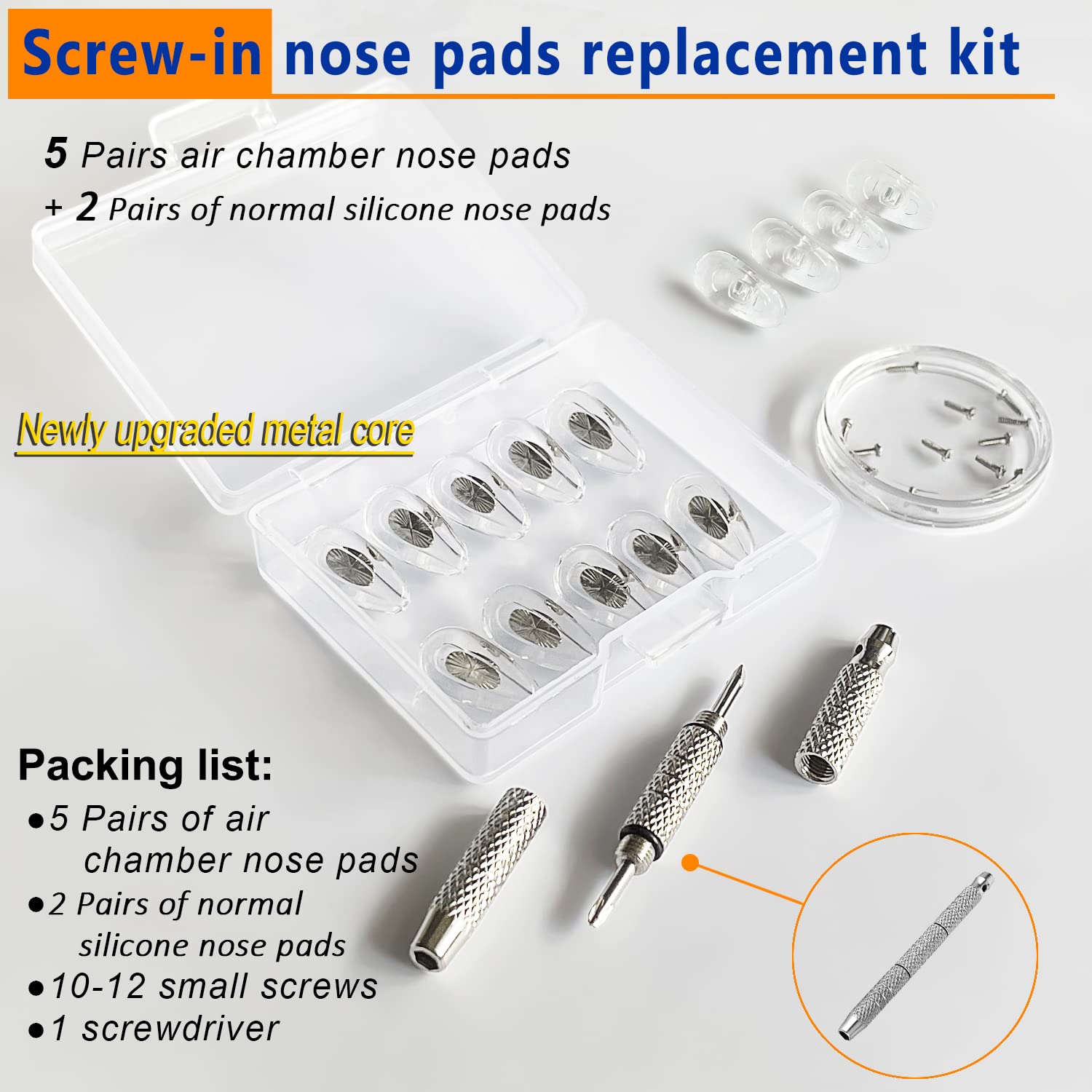 Diameter 1.0mm standard screws for nose pad replacement