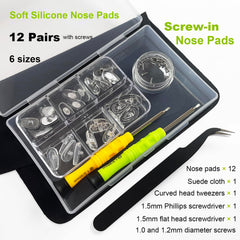 Universal screws included for secure fit on most glasses