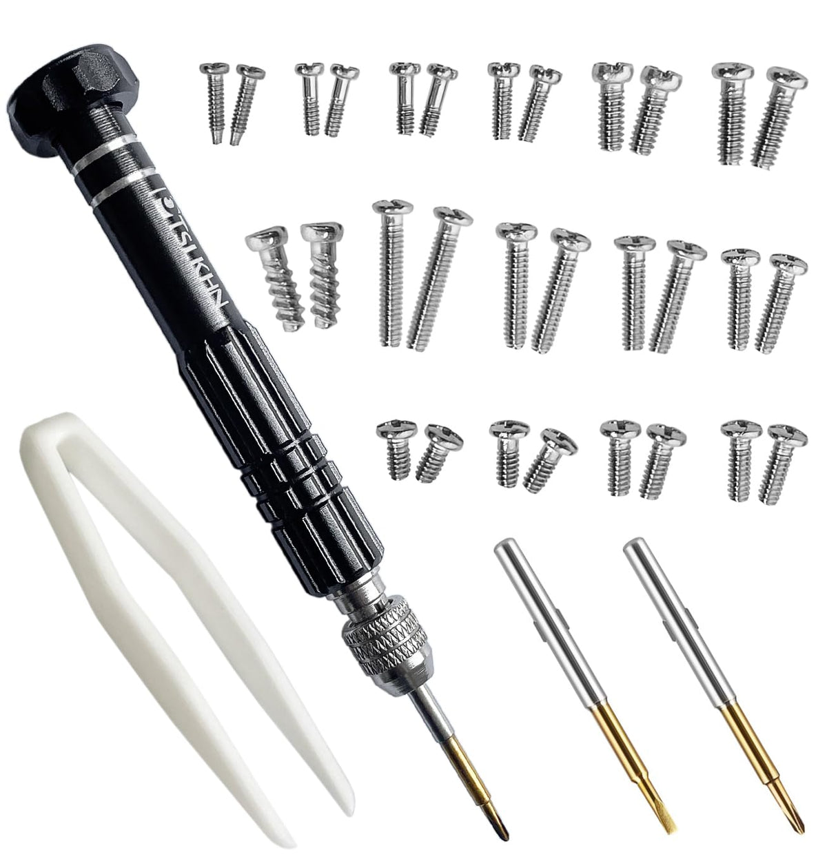 PTSLKHN eyeglass repair kit with S2 screwdriver front view