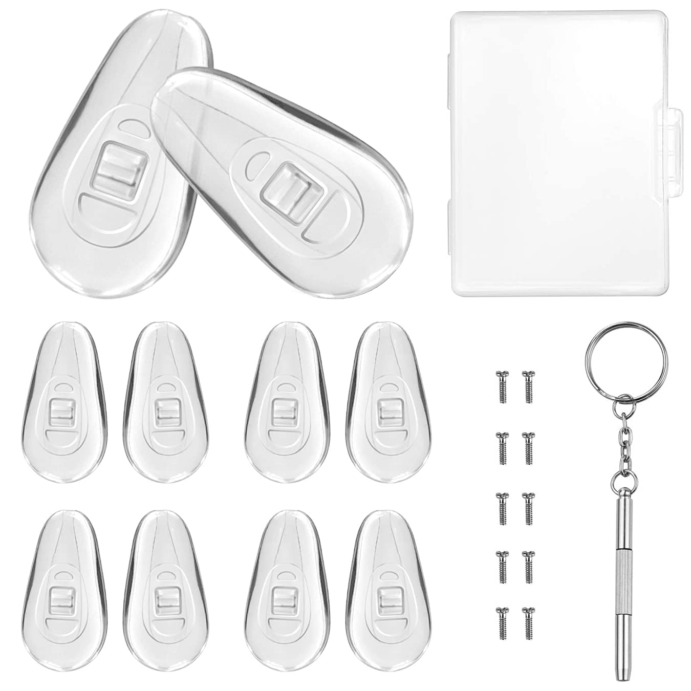 PTSLKHN air chamber eyeglass nose pads 15x8mm set of five