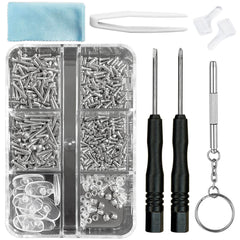 PTSLKHN eyeglass repair kit with 15 screw types for frames, hinges and nose pads