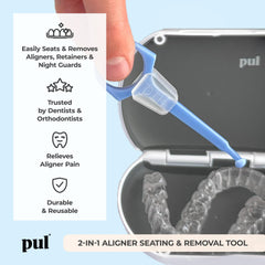 PUL 2-in-1 Aligner Chew & Removal Tool in orange variant