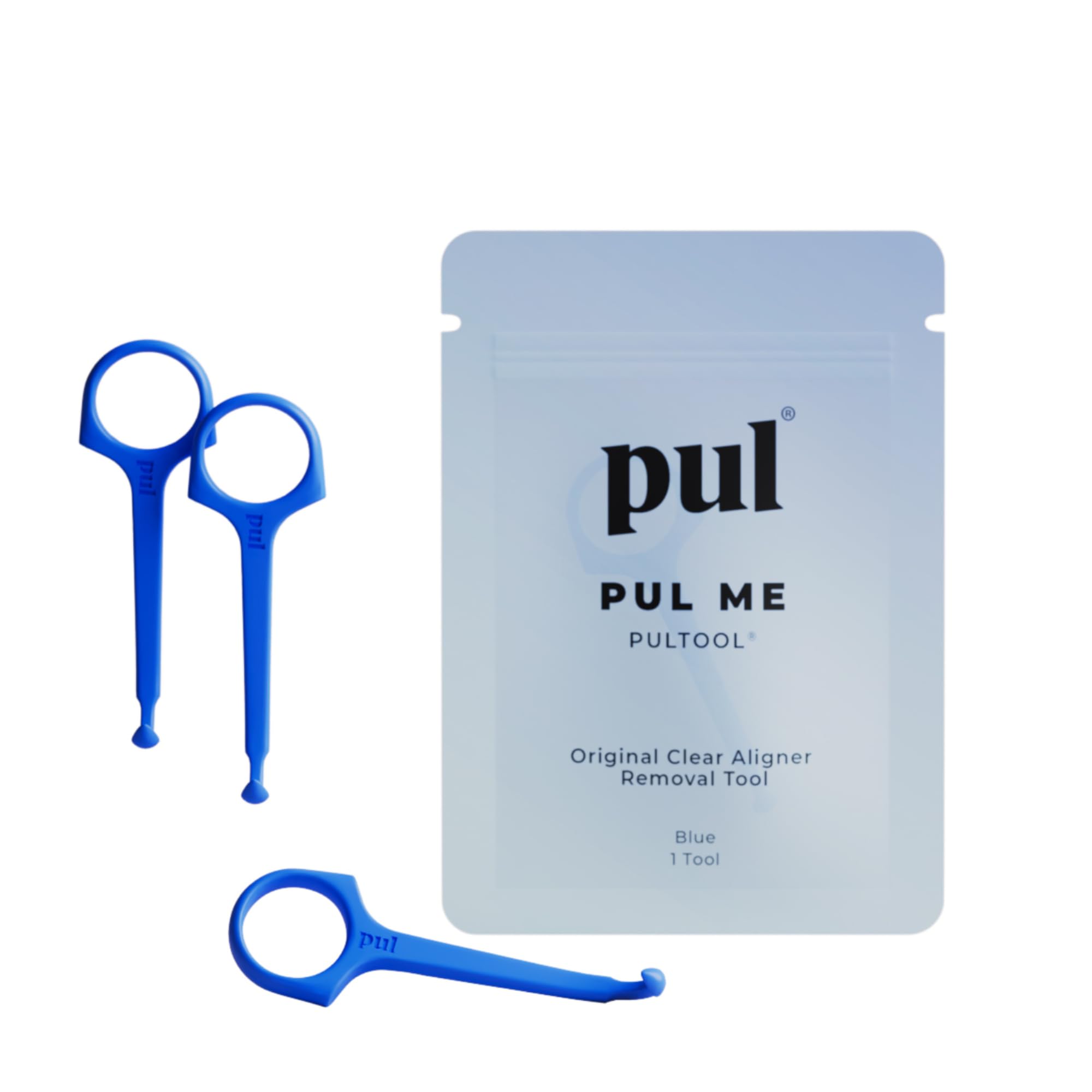 PUL 3-pack Aligner Removal Tool in blue with finger ring