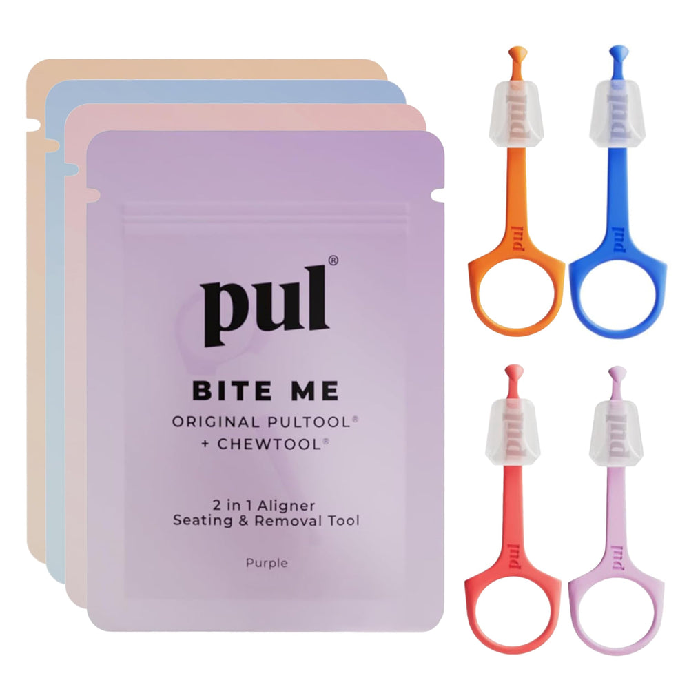 PUL 4-pack reusable 2-in-1 aligner chew and removal tool kit