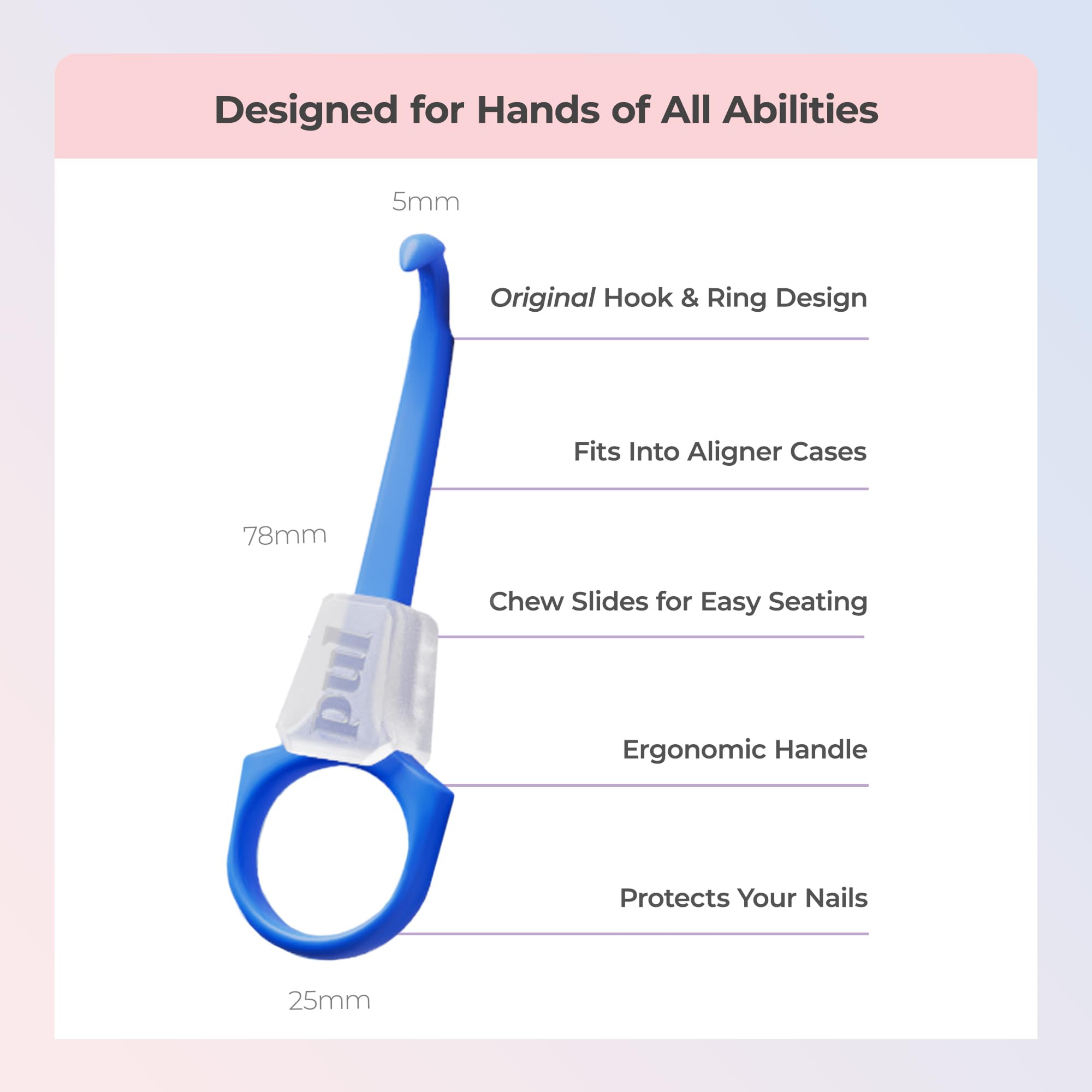 Compatibility highlights with Invisalign and retainers shown