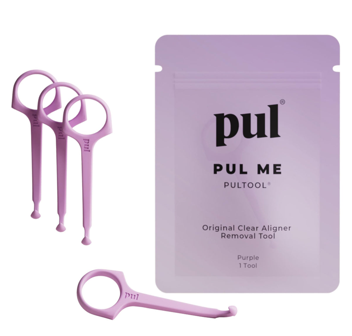 Purple PUL 4-pack aligner removal tool – front view