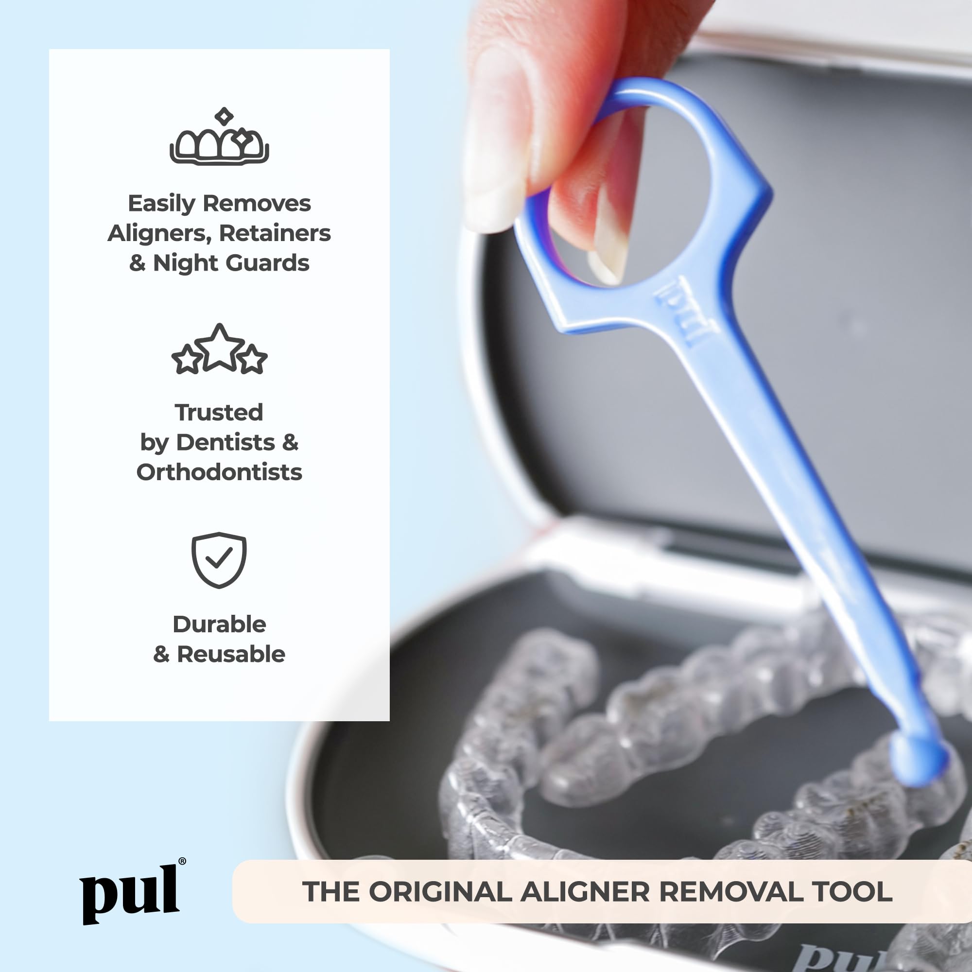 Purple PUL 4-pack aligner removal tool – side view