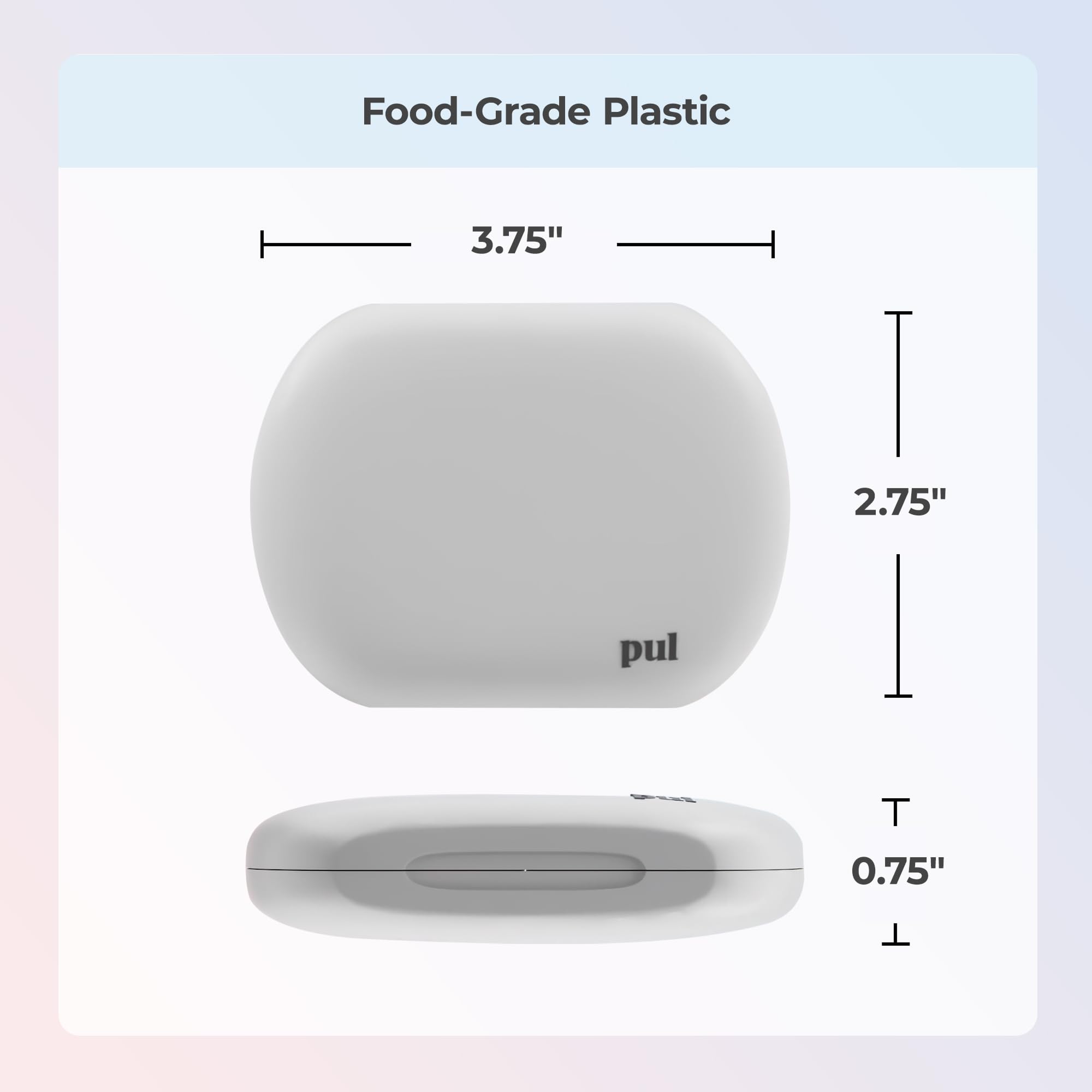 Travel-friendly PUL Case in gray beside dental accessories