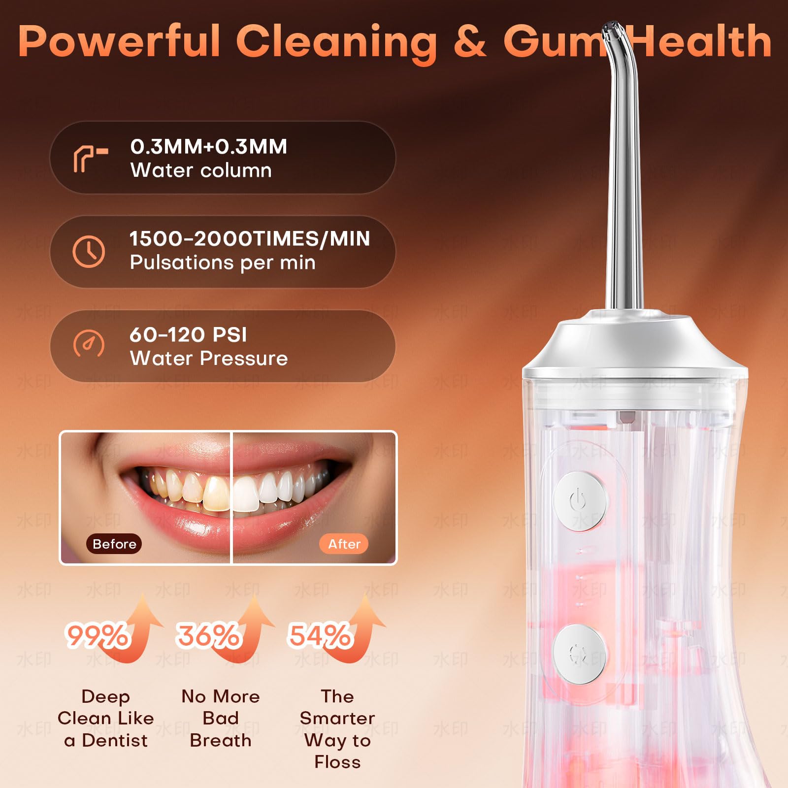 Pulse technology 0.6mm nozzle flosser