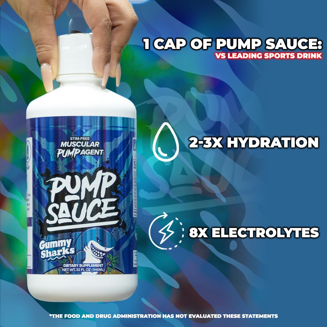 Pump Sauce drink served in a glass highlights zero-sugar, caffeine-free option.