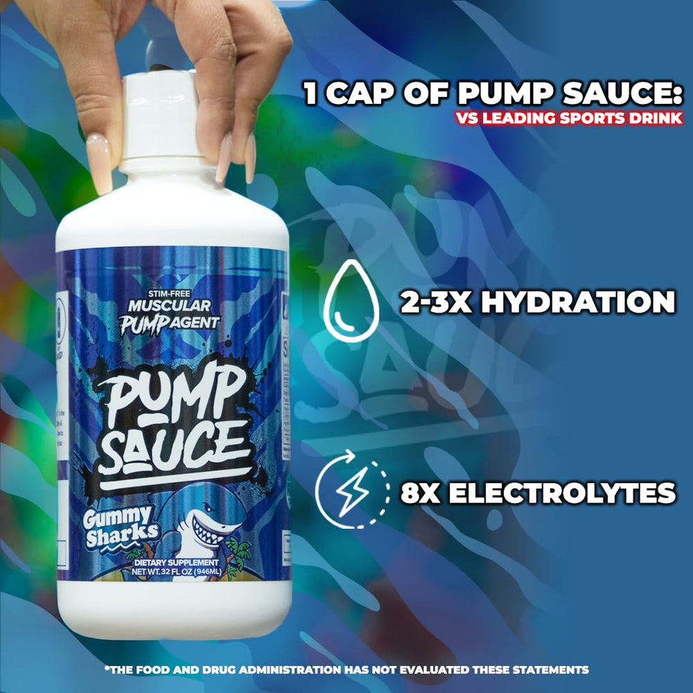 Pump Sauce gummy sharks flavor image.
