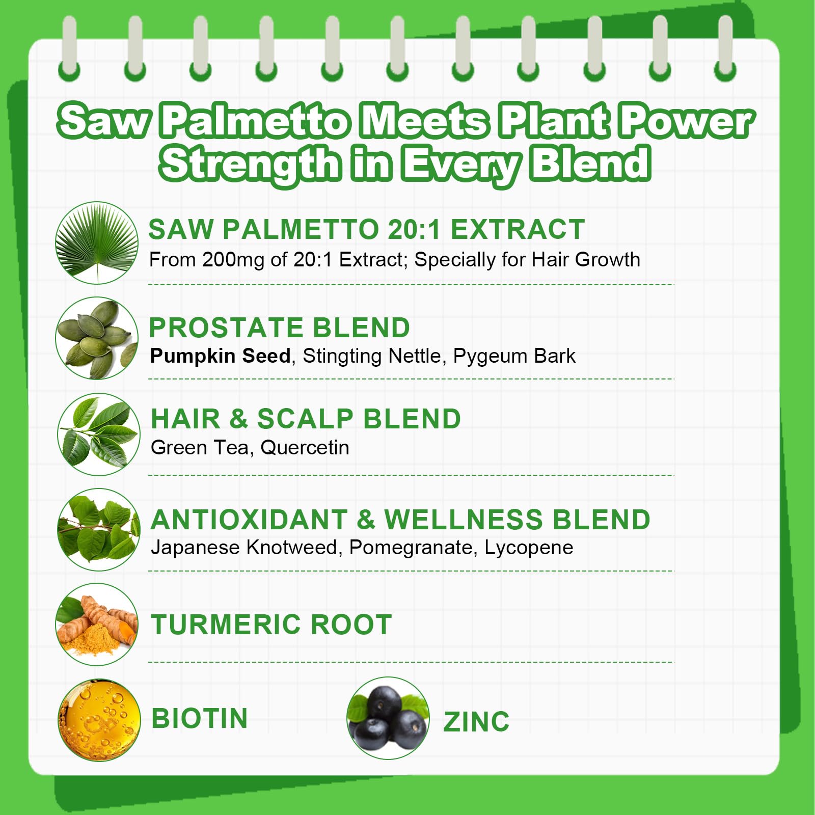 Illustration of pumpkin seed oil, biotin and other ingredients