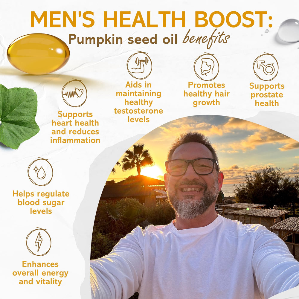 Pumpkin Seed Oil capsules 1000mg per serving