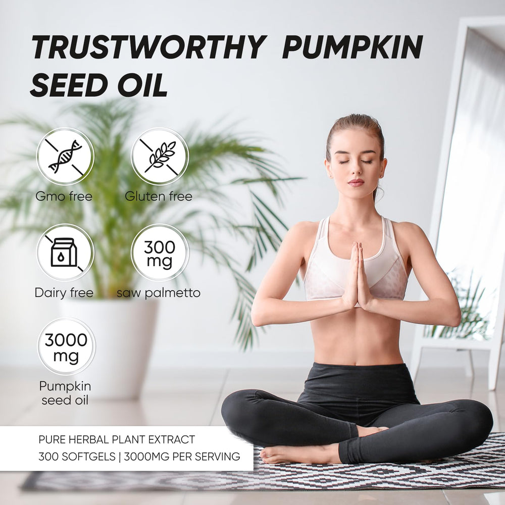 Side view of a single 1000 mg pumpkin seed oil capsule