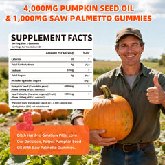 Front view of Pumpkin Seed Oil Gummies packaging