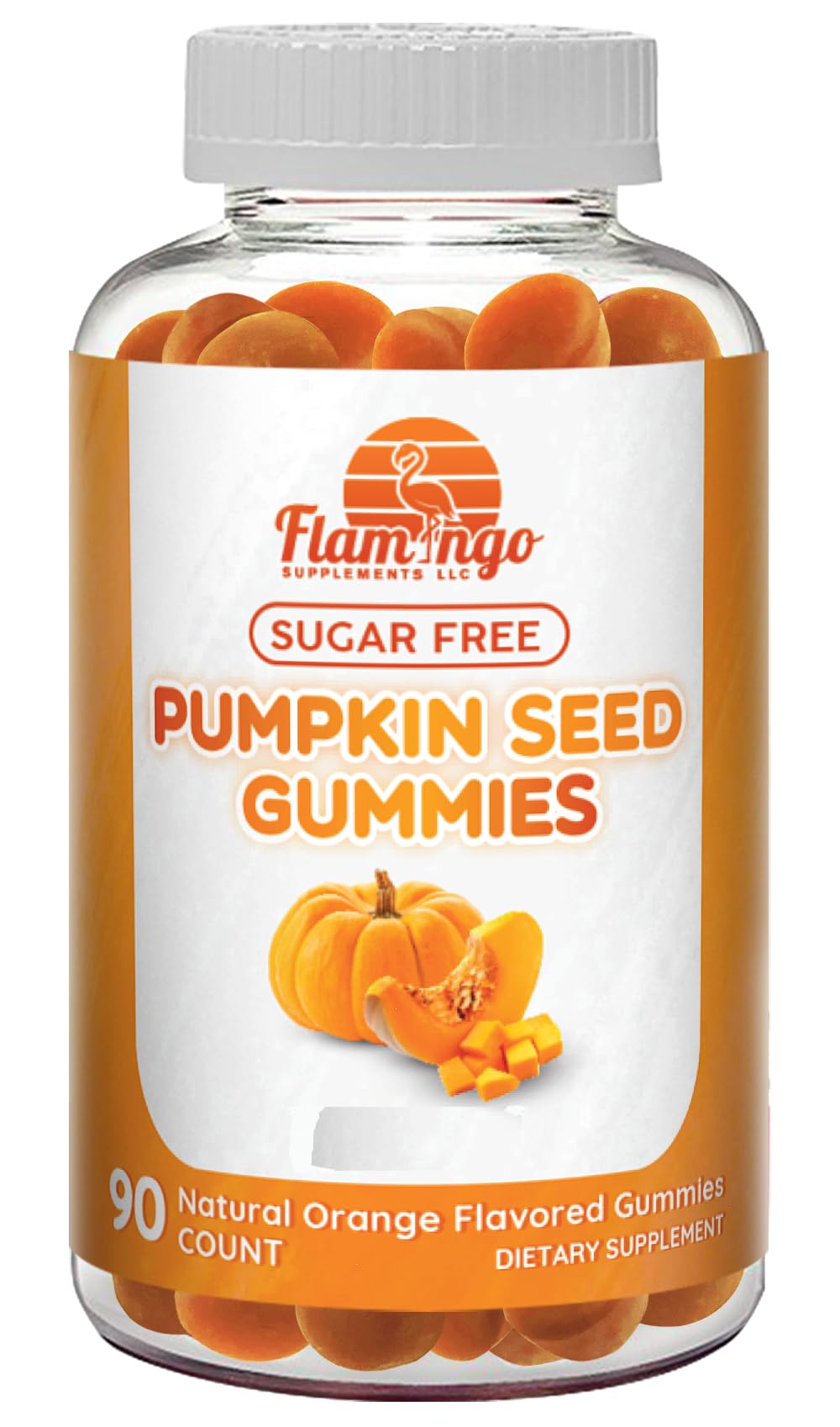 Sugar-Free Pumpkin Seed Oil Gummies bottle – 90-count