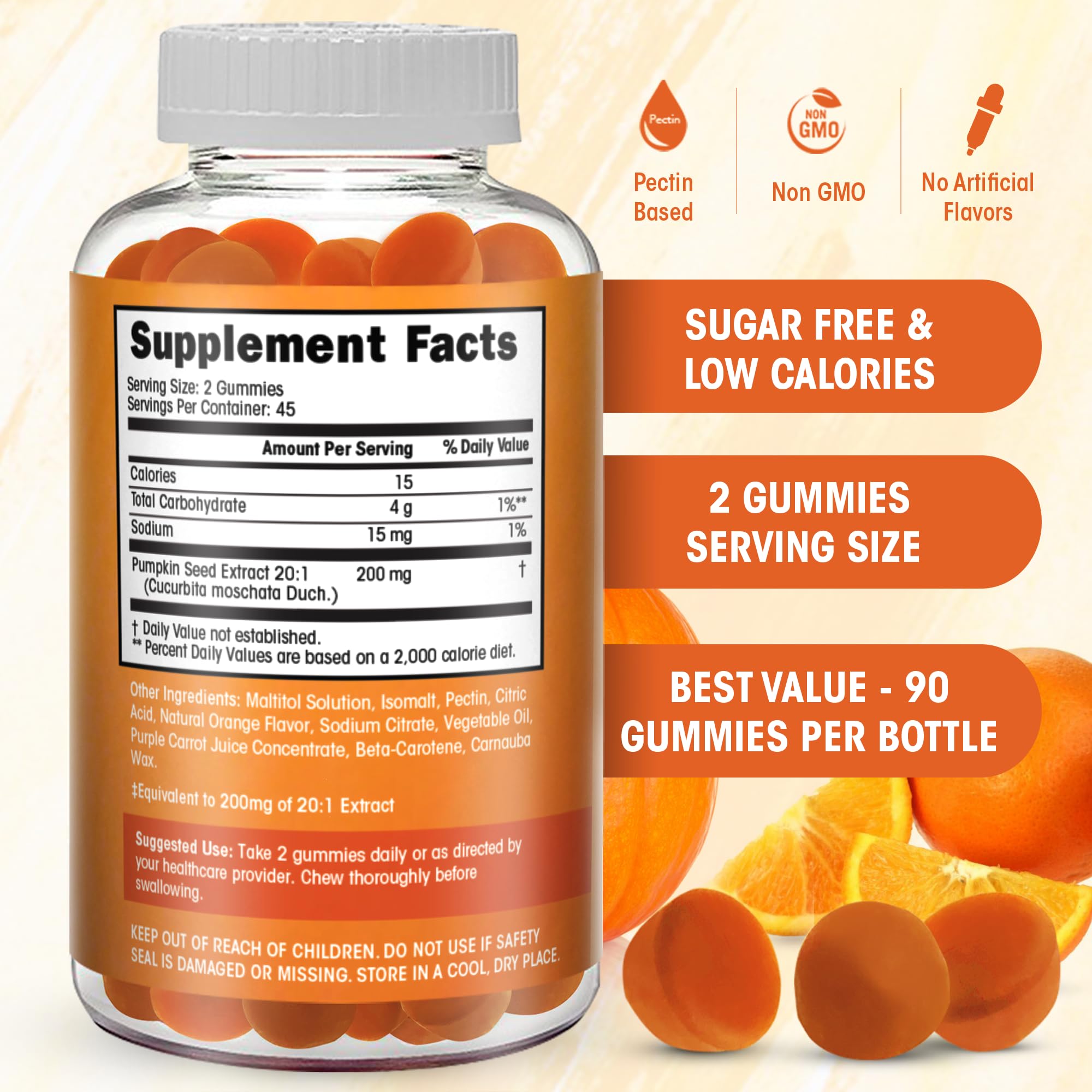 Pumpkin Seed Oil Gummies packaging box and bottle