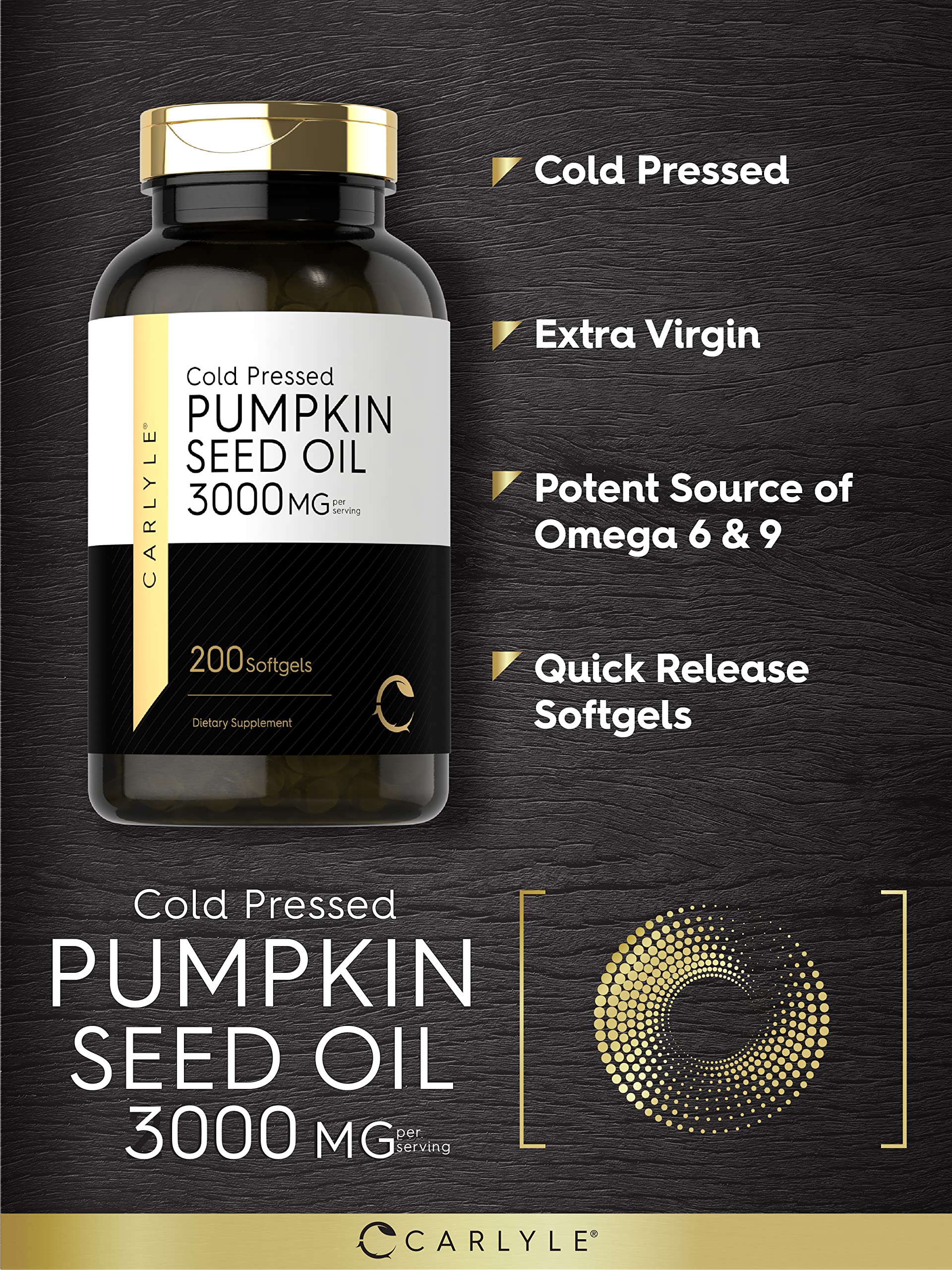 Omega-6 and Omega-9 fatty acids from pumpkin seed oil