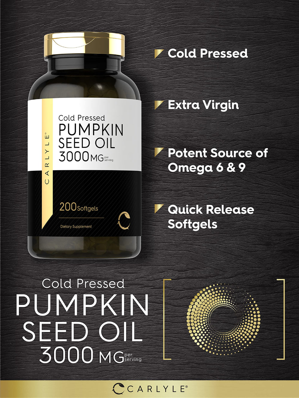 Omega-6 and Omega-9 fatty acids from pumpkin seed oil