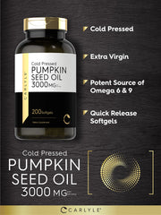 Omega-6 and Omega-9 fatty acids from pumpkin seed oil