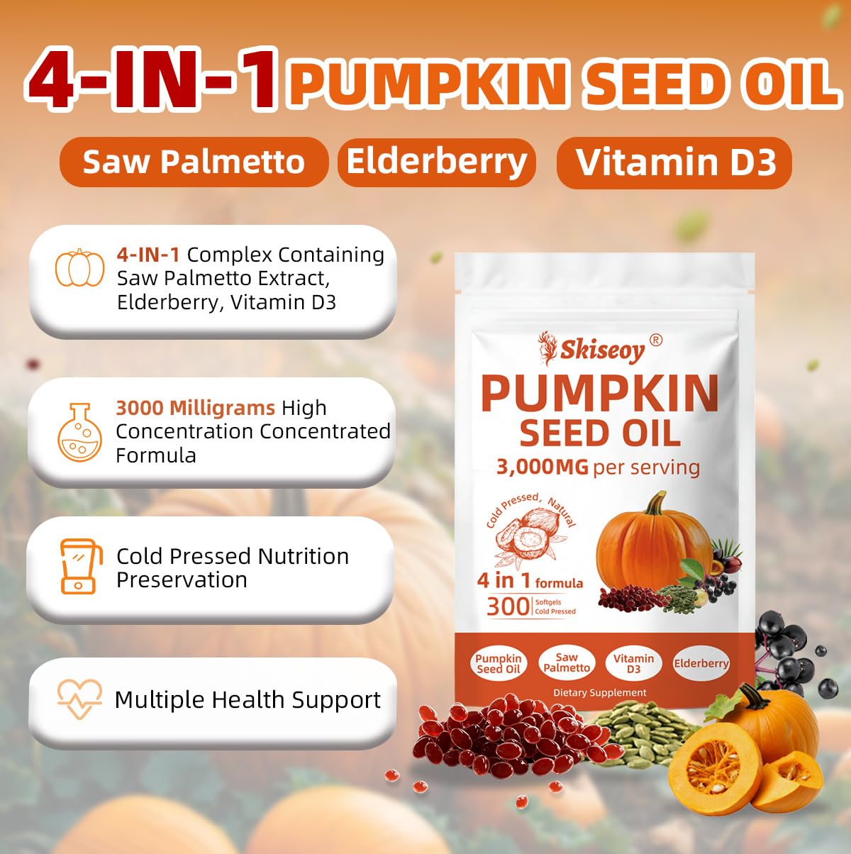 Close-up of softgel capsules