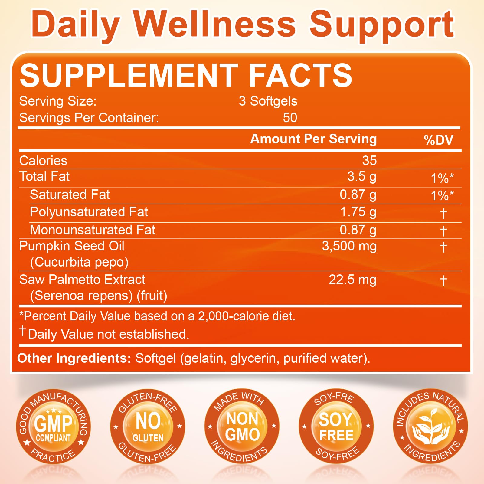 Cold-pressed pumpkin seed oil graphic with bottle