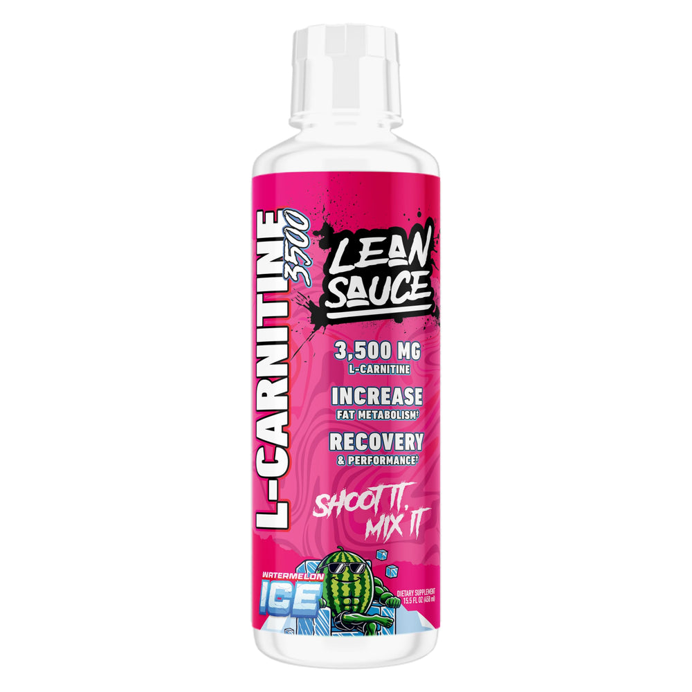Pumpsauce Lean Sauce L-Carnitine Liquid Watermelon Ice bottle ready for pre-workout boost.