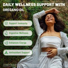 Puouoo oregano oil with black seed oil softgels bottle