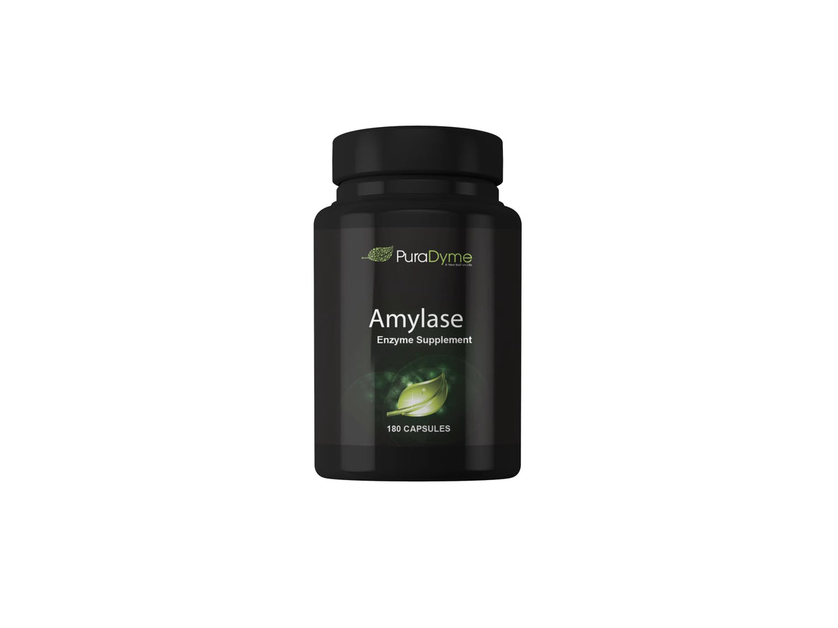 PuraDyme Amylase 180 Capsules bottle front view