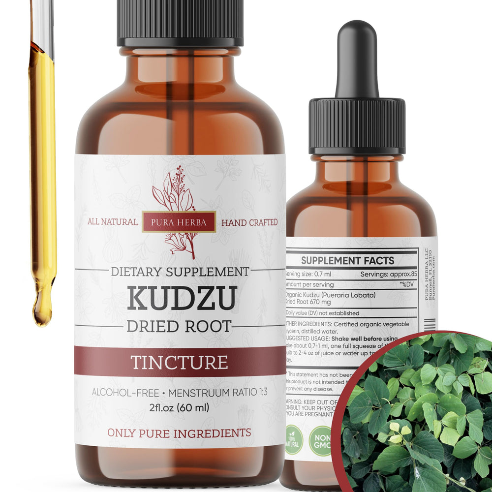 Bottle of Pura Herba Kudzu Root Extract 2 oz