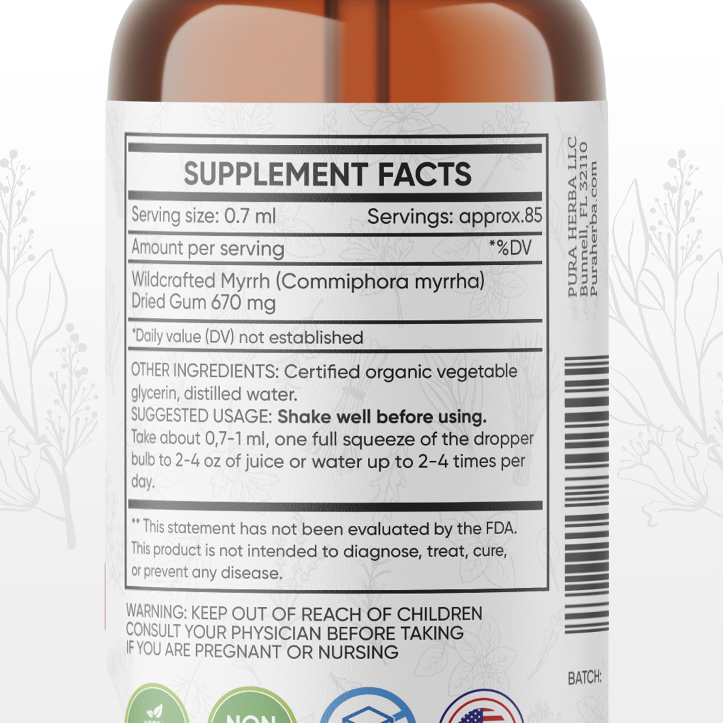 Herbal supplement for oral care and immune support