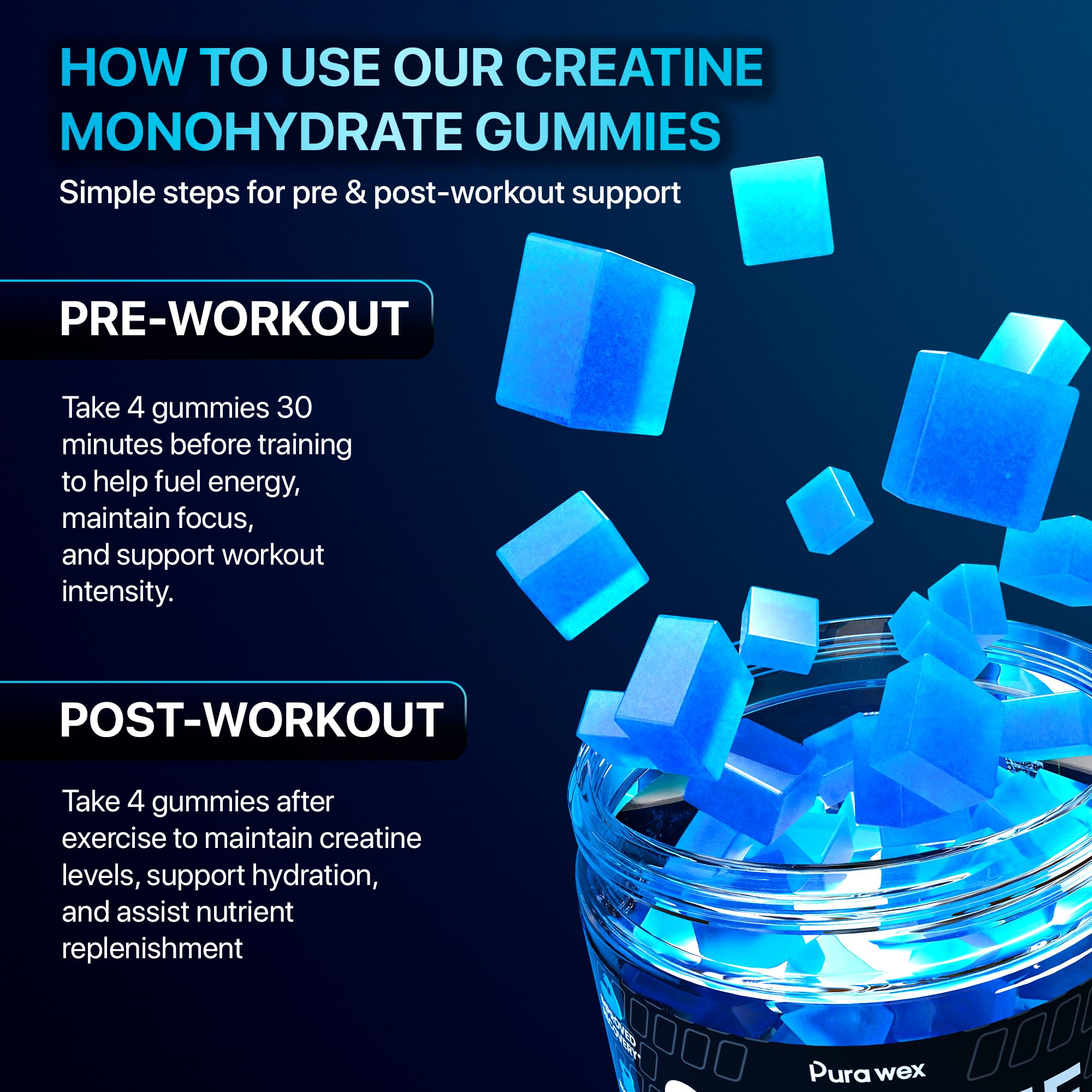 Product shot with gym equipment highlighting convenience