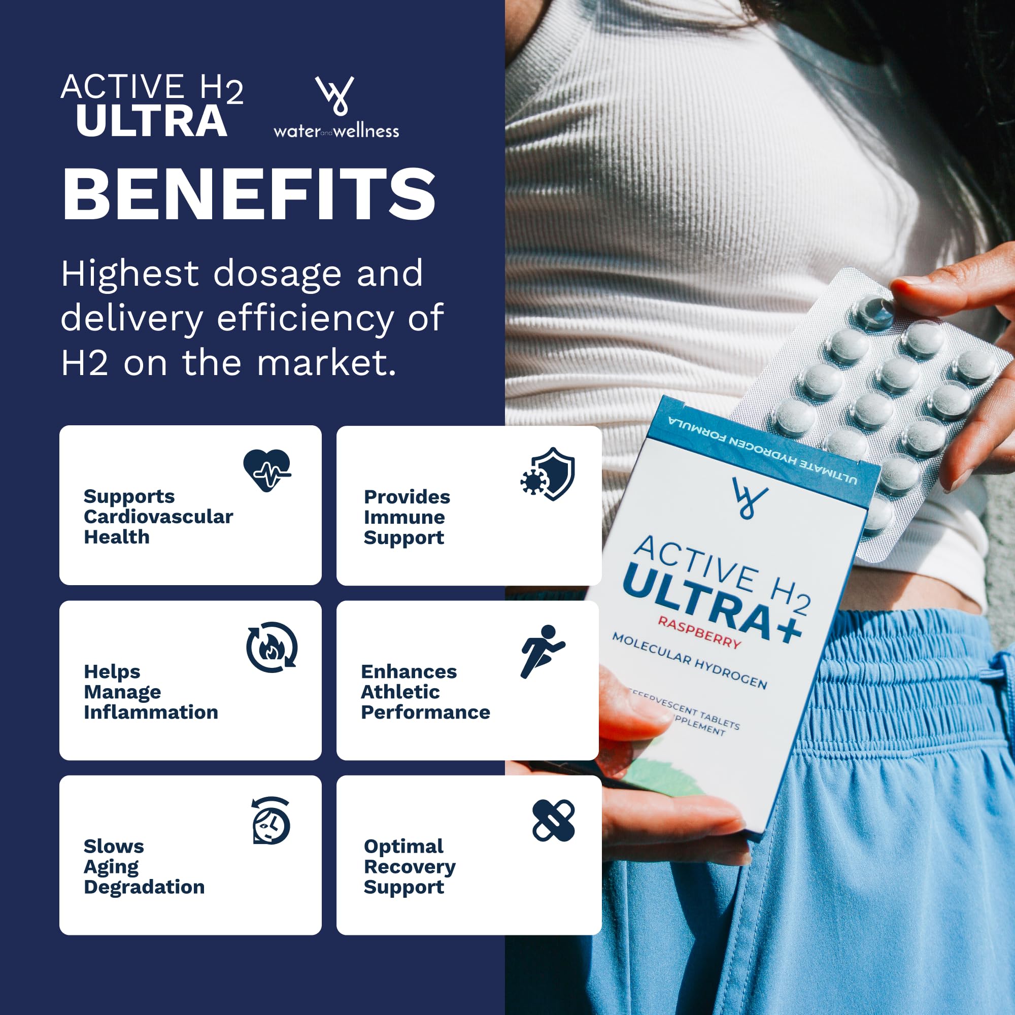 Natural Raspberry flavor and magnesium-based hydrogen tablet