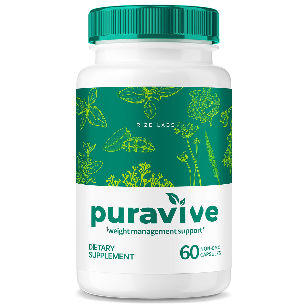 Puravive weight loss capsules bottle – front view