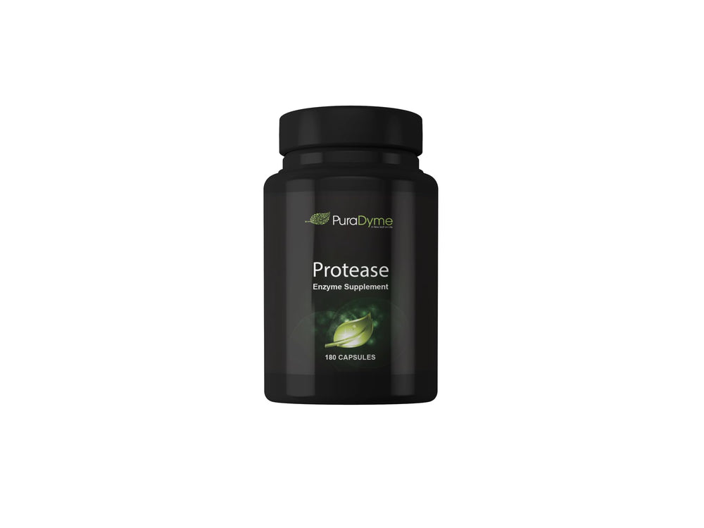 PuraDyme Protease 180 Capsules bottle with label
