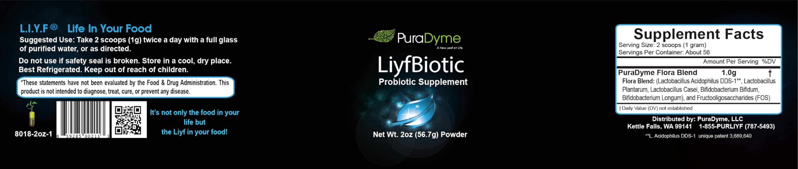 PuraDyme LiyfBiotic Probiotic supports mouth health and oral regeneration