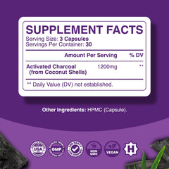 Close-up of bottle label showing 1200 mg per serving